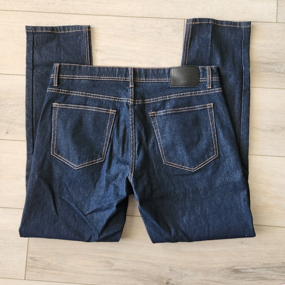 Tailor Vintage Canaan Slim Fit Jeans Mens Size 36x32 Dark Wash Denim - Picture 6 of 7